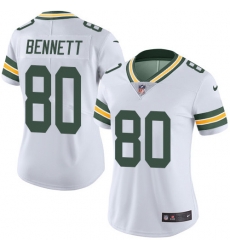 Nike Packers #80 Martellus Bennett White Womens Stitched NFL Vapor Untouchable Limited Jersey