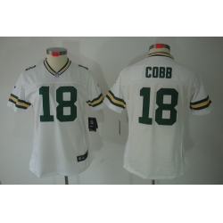 Nike Women Green Bay Packers #18 Cobb White Color[NIKE LIMITED Jersey]
