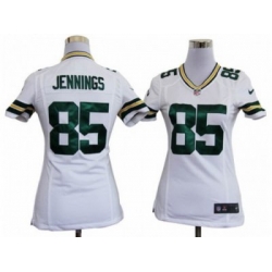 Nike Women Green Bay Packers #85 Greg Jennings White Jerseys