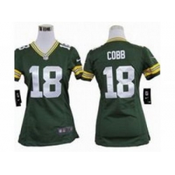 Nike Women NFL Green Bay Packers #18 Randall Cobb Green Jerseys