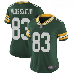 Packers #83 Marquez Valdes Scantling Green Team Color Women Stitched Football Vapor Untouchable Limited Jersey