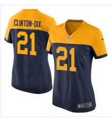 Women New Green Bay Packers #21 Ha Ha Clinton-Dix Navy Blue Alternate Stitched NFL New Elite Jersey
