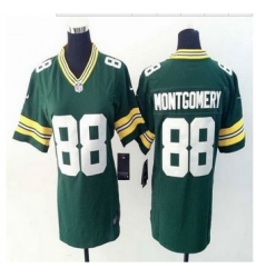Women New Packers #88 Ty Montgomery Green Team Color Stitched NFL Elite Jersey