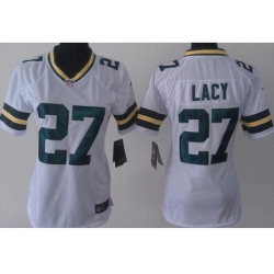 Women Nike Green Bay Packers 27 Eddie Lacy White NFL Jerseys