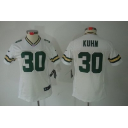 Women Nike Green Bay Packers #30 John Kuhn White Color[NIKE LIMITED Jersey]