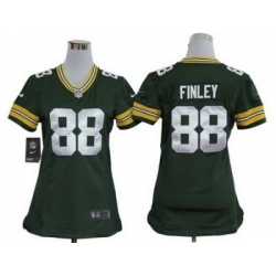 Women Nike Green Bay Packers 88# Jermichael Finley Green Jerseys