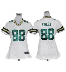 Women Nike Green Bay Packers 88# Jermichael Finley White Jerseys