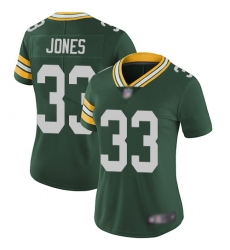 Women Packers 33 Aaron Jones Green Team Color Stitched Football Vapor Untouchable Limited Jersey