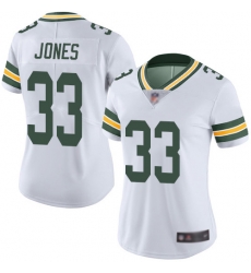 Women Packers 33 Aaron Jones White Stitched Football Vapor Untouchable Limited Jersey