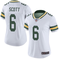 Women Packers 6 JK Scott White Stitched Football Vapor Untouchable Limited Jersey