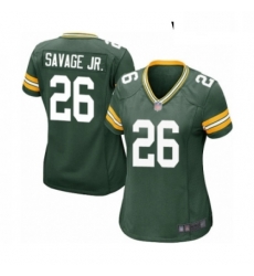 Womens Green Bay Packers 26 Darnell Savage Jr Game Green Team Color Football Jersey