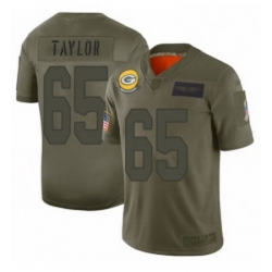 Womens Green Bay Packers 65 Lane Taylor Limited Camo 2019 Salute to Service Football Jersey