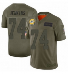 Womens Green Bay Packers 74 Elgton Jenkins Limited Camo 2019 Salute to Service Football Jersey