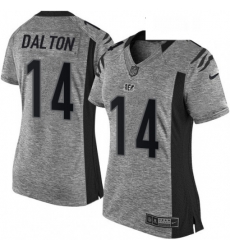 Womens Nike Cincinnati Bengals 14 Andy Dalton Limited Gray Gridiron NFL Jersey