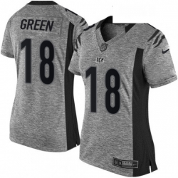 Womens Nike Cincinnati Bengals 18 AJ Green Limited Gray Gridiron NFL Jersey