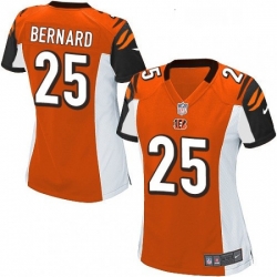 Womens Nike Cincinnati Bengals 25 Giovani Bernard Game Orange Alternate NFL Jersey