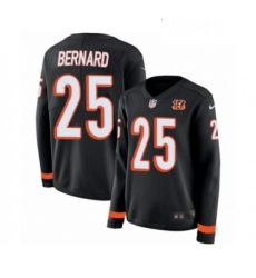 Womens Nike Cincinnati Bengals 25 Giovani Bernard Limited Black Therma Long Sleeve NFL Jersey