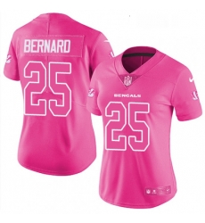 Womens Nike Cincinnati Bengals 25 Giovani Bernard Limited Pink Rush Fashion NFL Jersey