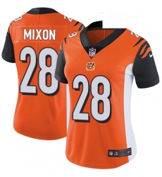 Womens Nike Cincinnati Bengals 28 Joe Mixon Vapor Untouchable Limited Orange Alternate NFL Jersey