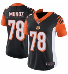 Womens Nike Cincinnati Bengals 78 Anthony Munoz Vapor Untouchable Limited Black Team Color NFL Jersey