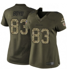 Womens Nike Cincinnati Bengals 83 Tyler Boyd Elite Green Salute to Service NFL Jersey