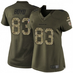 Womens Nike Cincinnati Bengals 83 Tyler Boyd Elite Green Salute to Service NFL Jersey