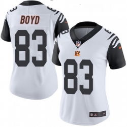Womens Nike Cincinnati Bengals 83 Tyler Boyd Limited White Rush Vapor Untouchable NFL Jersey