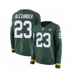 Womens Nike Green Bay Packers 23 Jaire Alexander Limited Green Therma Long Sleeve NFL Jersey