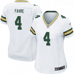 Womens Nike Green Bay Packers 4 Brett Favre Game White NFL Jersey