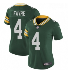 Womens Nike Green Bay Packers 4 Brett Favre Green Team Color Vapor Untouchable Limited Player NFL Jersey