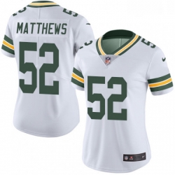 Womens Nike Green Bay Packers 52 Clay Matthews White Vapor Untouchable Limited Player NFL Jersey