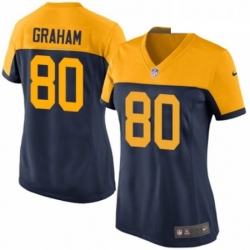 Womens Nike Green Bay Packers 80 Jimmy Graham Limited Navy Blue Alternate NFL Jersey