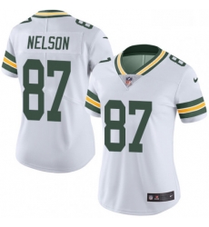 Womens Nike Green Bay Packers 87 Jordy Nelson Elite White NFL Jersey