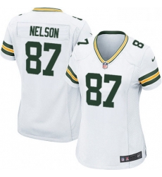 Womens Nike Green Bay Packers 87 Jordy Nelson Game White NFL Jersey