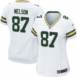 Womens Nike Green Bay Packers 87 Jordy Nelson Game White NFL Jersey