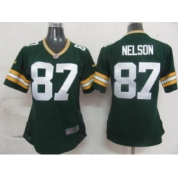Womens Nike Green Bay Packers 87 Nelson Green Nike NFL Jerseys