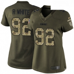 Womens Nike Green Bay Packers 92 Reggie White Elite Green Salute to Service NFL Jersey