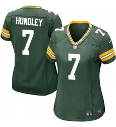 Womens Nike Packers #7 Brett Hundley Game Green Team Color  NFL Jersey