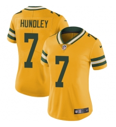 Womens Nike Packers #7 Brett Hundley  Limited Gold Rush Vapor Untouchable NFL Jersey