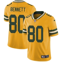 Nike Packers #80 Martellus Bennett Yellow Youth Stitched NFL Limited Rush Jersey
