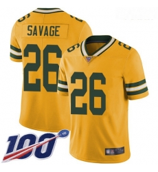 Packers #26 Darnell Savage Gold Youth Stitched Football Limited Inverted Legend 100th Season Jersey