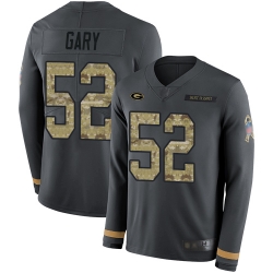 Packers 52 Rashan Gary Anthracite Salute to Service Youth Stitched Football Limited Therma Long Sleeve Jersey