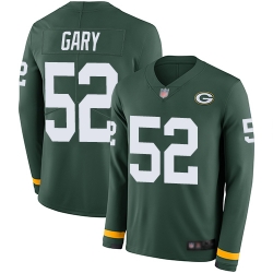 Packers 52 Rashan Gary Green Team Color Youth Stitched Football Limited Therma Long Sleeve Jersey