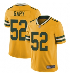 Packers 52 Rashan Gary Yellow Youth Stitched Football Limited Rush Jersey