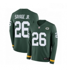 Youth Green Bay Packers 26 Darnell Savage Jr Limited Green Therma Long Sleeve Football Jersey