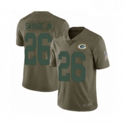 Youth Green Bay Packers 26 Darnell Savage Jr Limited Olive 2017 Salute to Service Football Jersey