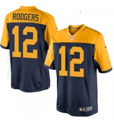 Youth Nike Green Bay Packers 12 Aaron Rodgers Elite Navy Blue Alternate NFL Jersey