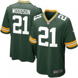 Youth Nike Green Bay Packers 21 Charles Woodson Game Team Color Jerseys