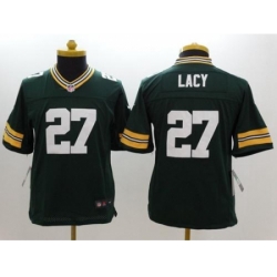 Youth Nike Green Bay Packers #27 Eddie Lacy Green Team Color Stitched NFL Limited Jersey