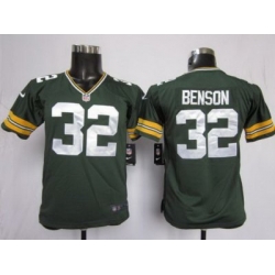 Youth Nike Green Bay Packers #32 Cedric Benson Green NFL Jerseys